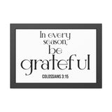 Be Grateful Christian Framed Wall Art | Colossians 3:15 - Faith Culture