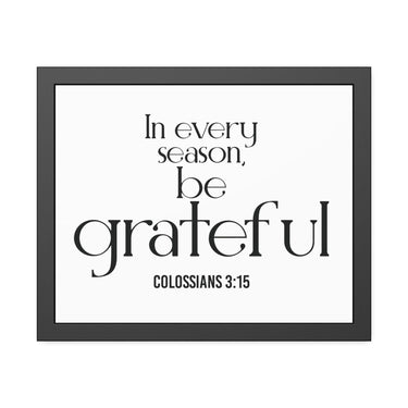 Be Grateful Christian Framed Wall Art | Colossians 3:15 - Faith Culture