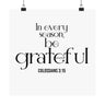 Be Grateful Christian Poster | Colossians 3:15 - Faith Culture