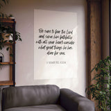 Faith Culture - 1 Samuel 12:24 Poster - Christian Wall Art - Serve Him Faithfully Decor