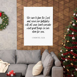Faith Culture - 1 Samuel 12:24 Poster - Christian Wall Art - Serve Him Faithfully Decor