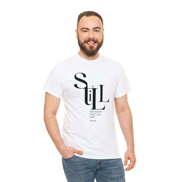 Faith Culture - Be Still and Know Psalm 46:10 - Christian Unisex Heavy Cotton Tee