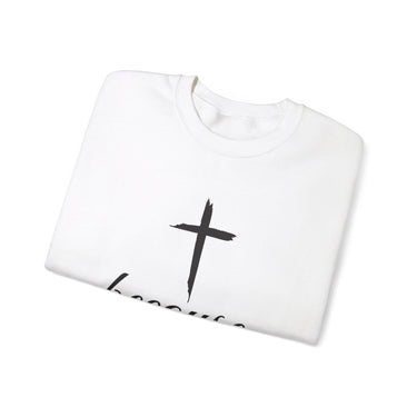 Faith Culture - Because He Lives - Christian Unisex Heavy Blend™ Crewneck Sweatshirt