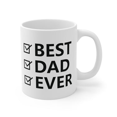 Faith Culture - Best Dad Ever - Christian Ceramic Coffee Mug (11oz5oz0oz) 11oz White
