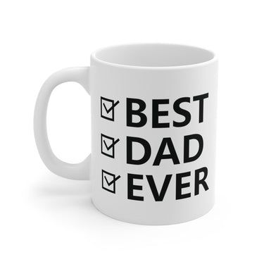 Faith Culture - Best Dad Ever - Christian Ceramic Coffee Mug (11oz5oz0oz)