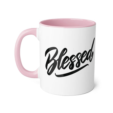 Faith Culture - Blessed - Christian Thanksgiving Mug, 11oz Pink 11oz