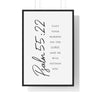 Faith Culture - Cast Your Burden - Psalm 55:22 - Christian Wall Art 24″ x 36″ Black