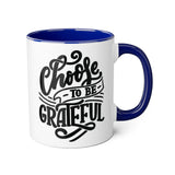 Faith Culture - Choose to Be Grateful - Christian Thanksgiving Accent Mug, 11oz