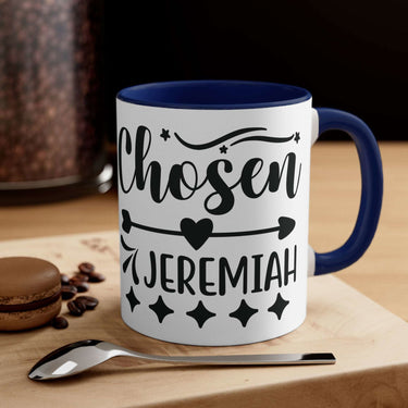 Faith Culture - Chosen Jeremiah - Christian Ceramic Accent Coffee Mug Navy 11oz