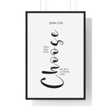 Faith Culture - Chosen Vessel - John 15:16 - Christian Wall Art 24″ x 36″ Black
