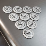 Faith Culture - Christian Button Magnet, Round (1 & 10 pcs) 10 pcs 2.25" Round