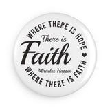 Faith Culture - Christian Button Magnet, Round (1 & 10 pcs)