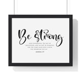 Faith Culture - Christian Home Décor - Be Courageous - Joshua 1:9 Wall Art 14″ x 11″ Black