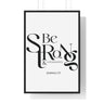 Faith Culture - Christian Home Décor - Be Strong and Courageous- Joshua 1:9 Wall Art 24″ x 36″ Black