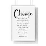 Faith Culture - Christian Home Décor - Covenant Renewing - Joshua 24:1 Wall Art 20" x 30" White