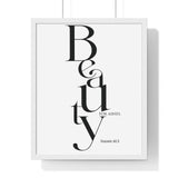 Faith Culture - Christian Home Décor - Crown of Beauty Instead of Ashes - Isaiah 61:3 Wall Art 16" x 20" White
