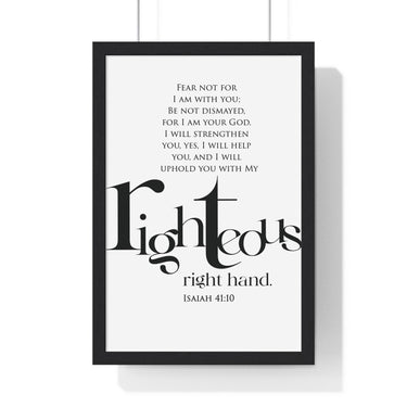 Faith Culture - Christian Home Décor - Do Not Fear, For I Am With You - Isaiah 41:10 Wall Art 12″ x 18″ Black