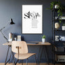 Faith Culture - Christian Home Décor - Faithful Reflection - Proverbs 24:34 Wall Art 28" x 40" (Vertical) Black Frame Semi Glossy