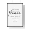 Faith Culture - Christian Home Decor - Peaceful Mind Wall Art 24″ x 36″ Black