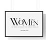 Many Women Do Noble Things Framed Wall Art | Proverbs 31:29 36″ x 24″ Black