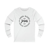 Faith Culture - Christian Unisex Jersey Long Sleeve Tee White