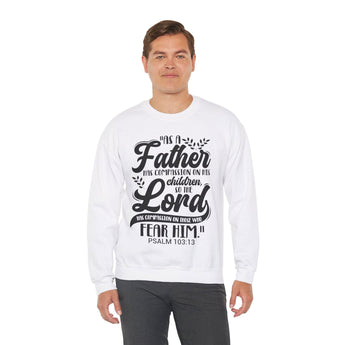 Faith Culture - Compassion of the Father - Christian Unisex Heavy Blend™ Crewneck Sweatshirt White