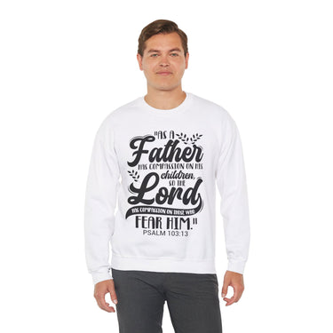 Faith Culture - Compassion of the Father - Christian Unisex Heavy Blend™ Crewneck Sweatshirt White