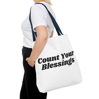 Faith Culture - Count Your Blessings Tote Bag Thanksgiving Gift Christian Inspirational Carryall