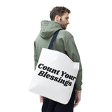 Faith Culture - Count Your Blessings Tote Bag Thanksgiving Gift Christian Inspirational Carryall
