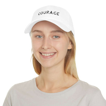 Faith Culture - Courage - Christian Low Profile Baseball Cap White One size