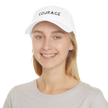 Faith Culture - Courage - Christian Low Profile Baseball Cap White One size
