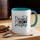 Faith Culture - Created with a Purpose Christian Accent Coffee Mug 11oz Green