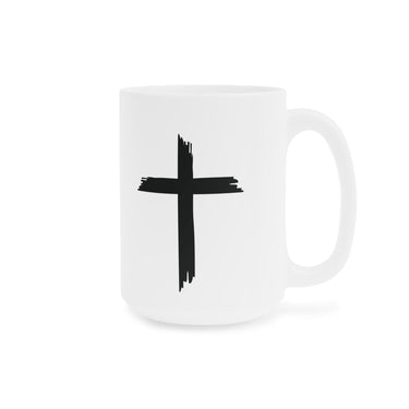 Faith Culture - Cross - Christian Ceramic Coffee Mug (11oz5oz0oz) 15oz White