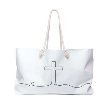 Faith Culture - Cross - Christian Weekender Tote Bag 24" × 13"