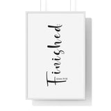 Faith Culture - Cry of Victory - John 19:30 - Christian Wall Art 24″ x 36″ White