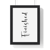 Faith Culture - Cry of Victory - John 19:30 - Christian Wall Art 8" x 11" Black