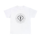 Faith Culture - Dazzling Heart - Christian Unisex Heavy Cotton Tee White
