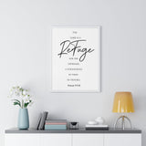 Faith Culture - Divine Sanctuary - Psalm 9:9-10 - Christian Wall Art