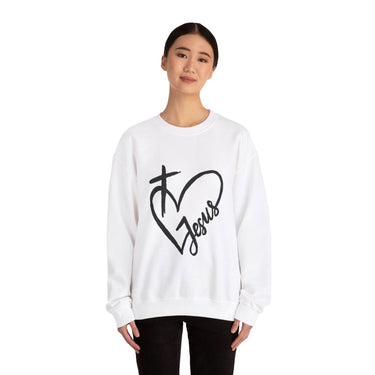 Faith Culture - Eternal Love - Christian Unisex Heavy Blend™ Crewneck Sweatshirt White
