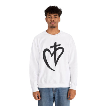 Faith Culture - Eternal Love - Christian Unisex Heavy Blend™ Crewneck Sweatshirt White