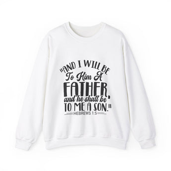 Faith Culture - Father and Son - Christian Unisex Heavy Blend™ Crewneck Sweatshirt White