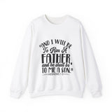 Faith Culture - Father and Son - Christian Unisex Heavy Blend™ Crewneck Sweatshirt White