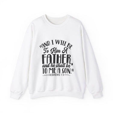 Faith Culture - Father and Son - Christian Unisex Heavy Blend™ Crewneck Sweatshirt White