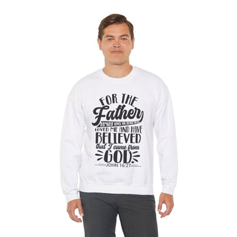 Faith Culture - Father’s Love - Christian Unisex Heavy Blend™ Crewneck Sweatshirt White