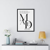 Faith Culture - "Fearfully and Wonderfully Made" - Psalm 139:14 Christian Vertical Framed Wall Art 18″ x 24″ Black