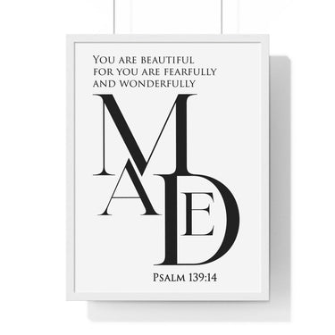 Faith Culture - "Fearfully and Wonderfully Made" - Psalm 139:14 Christian Vertical Framed Wall Art