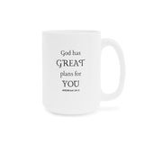 Faith Culture - For I know the Plans I have for You Jeremiah 29:11 Christian Ceramic Coffee Mug (11oz5oz0oz)