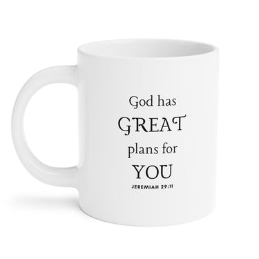 Faith Culture - For I know the Plans I have for You Jeremiah 29:11 Christian Ceramic Coffee Mug (11oz5oz0oz)