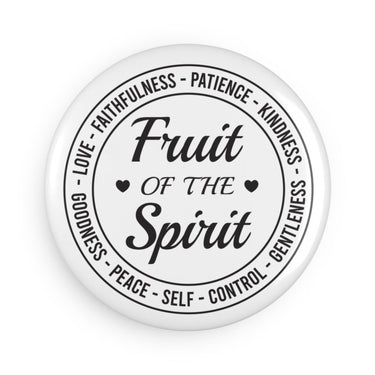 Faith Culture - Fruits of the Spirit -Christian Button Magnet, Round (1 & 10 pcs)