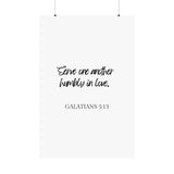 Faith Culture - Galatians 5:13 - Christian Home Decor - Serve in Love Wall Art 36" x 54" Matte